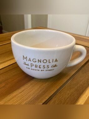 Collectible Magnolia Press Latte Coffee Mug Restaurant Ware Waco TX